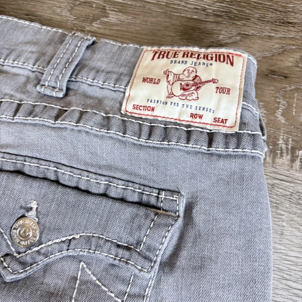 True Religions Men's Ricky Relaxed Straight Flap Pocket Jeans Size 44 x 33